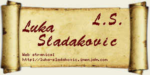 Luka Sladaković vizit kartica
